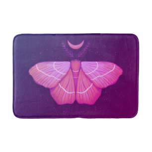 Tapis De Bain Papillon de papillon de mer pourpre Insecte magiqu