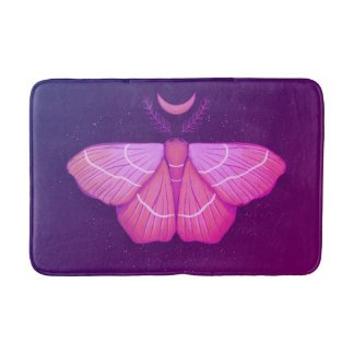 Tapis De Bain Papillon de papillon de mer pourpre Insecte magiqu