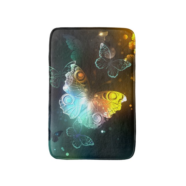 Tapis De Bain Papillon lumineux et papillons de nuit (Devant (Vertical))
