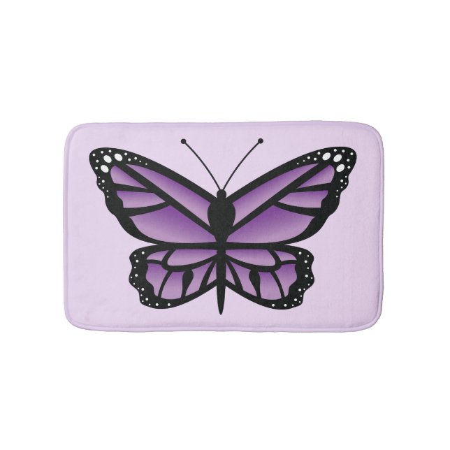 Tapis De Bain Papillon pourpre (Devant)
