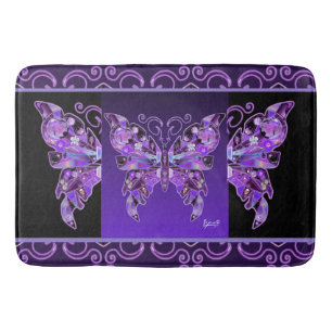 Tapis De Bain Papillon pourpre 31 Bain Mat