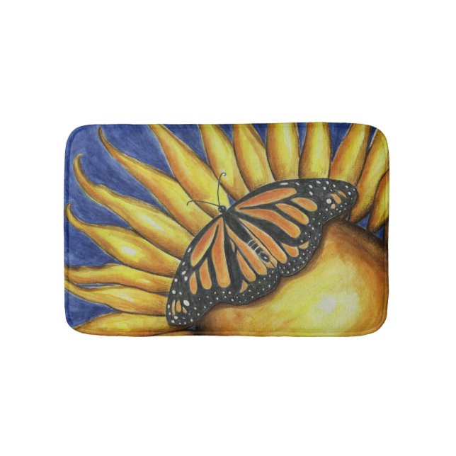 Tapis de bain Papillon Tournesol (Devant)