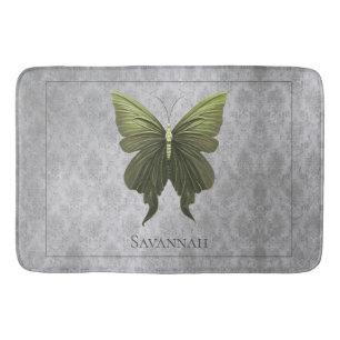 Tapis De Bain Papillon vert bijoux