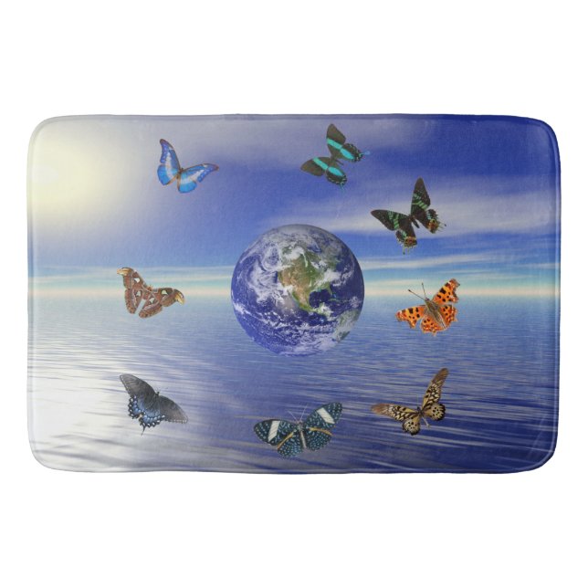 Tapis De Bain Papillons bleus (Devant)