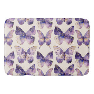 Tapis De Bain Papillons Purple Gold