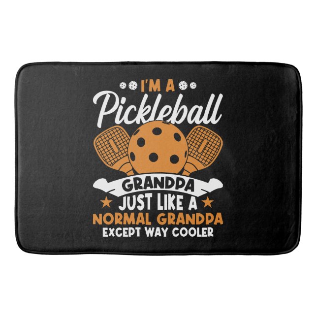 Tapis De Bain Papy joueur de pickleball cool (Devant)
