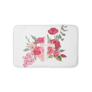 Tapis De Bain Pâques/Croix/Jean3:16/Jésus