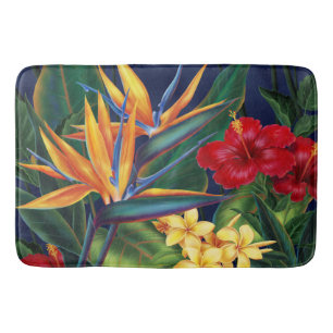Tapis De Bain Paradis tropical Floral hawaïen