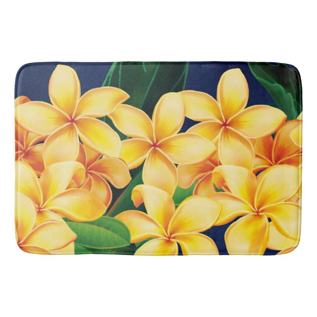 Tapis De Bain Paradis tropical Plumeria Hawaiian (Devant)