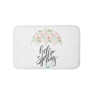 Tapis de bain parapluie Bonjour Printemps