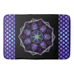 Tapis De Bain Parapluie violet & coeurs .7