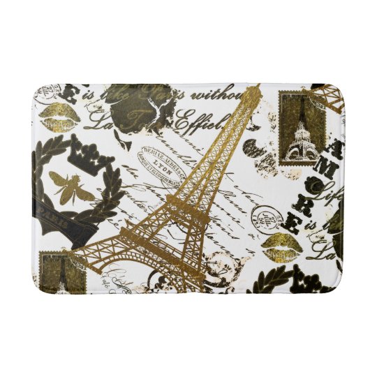Paris Tour Eiffel avec talons hauts Plancher Tapis Tapis de salle de bain anti-dérapant Pad
