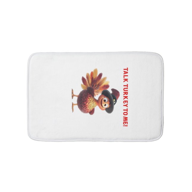 Tapis De Bain Parle dinde avec moi drôle de conception de Thanks (Devant)