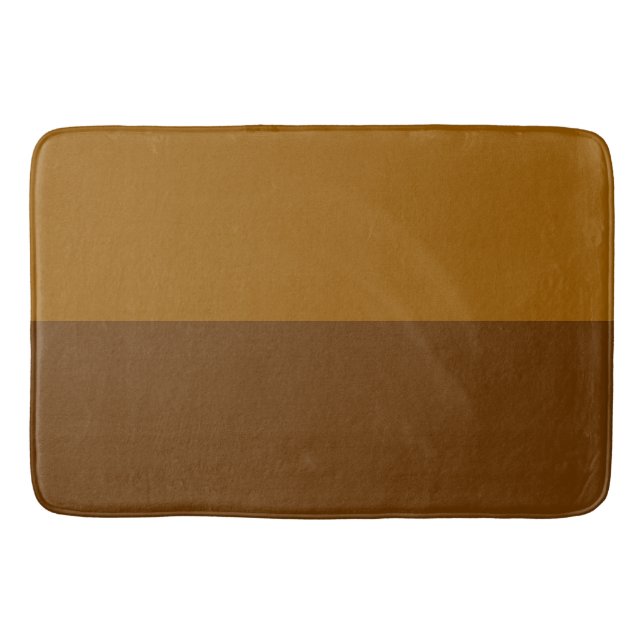 Tapis De Bain Partie Brown foncé clair demi-côtés (Devant)