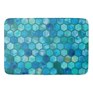 Tapis De Bain Parties scintillant à huile métallique de luxe Aqu