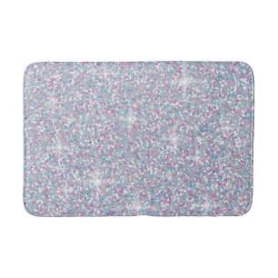 Tapis De Bain parties scintillant blanche irisée