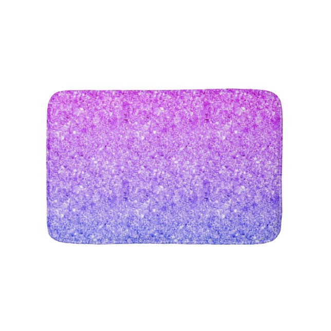 Tapis De Bain Parties scintillant Bleue Et Rose (Devant)