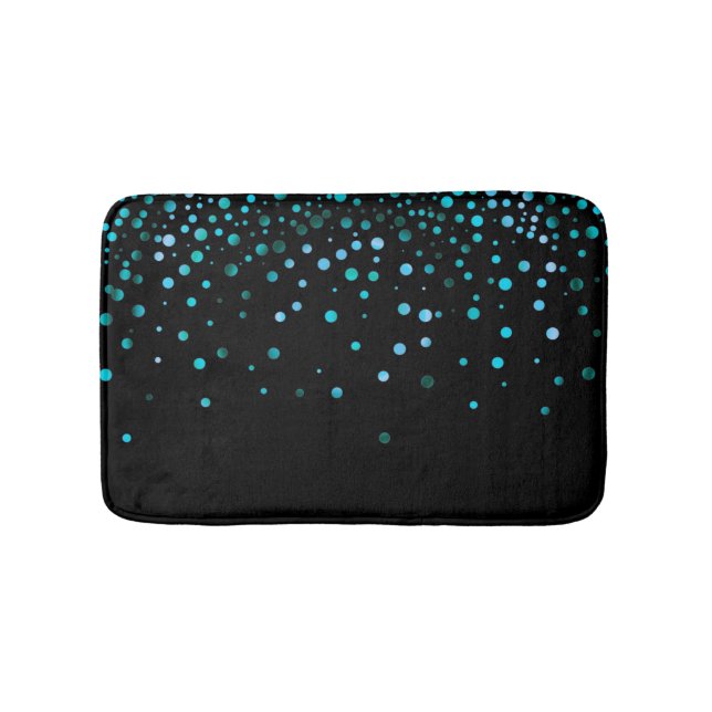 Tapis De Bain Parties scintillant bleue noire personnalisée Conf (Devant)