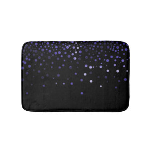 Tapis De Bain Parties scintillant bleue noire personnalisée Conf