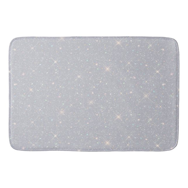 Tapis De Bain Parties scintillant d'argent Texture diamant blanc (Devant)