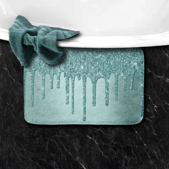 Tapis De Bain Parties scintillant de la pointe de dérive | Aqua  (Créateur téléchargé)