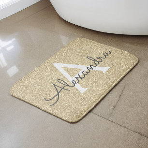 Tapis De Bain Parties scintillant d'étincelle en or de luxe Nom