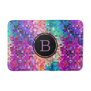 Tapis De Bain Parties scintillant disco colorée
