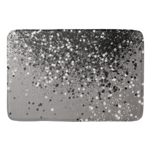 Tapis De Bain Parties scintillant gris argenté #1 #brillant