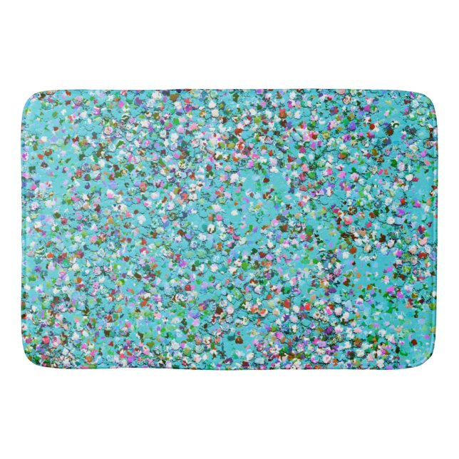 Tapis De Bain Parties scintillant Grit Mode Multicolor Peinture  (Devant)
