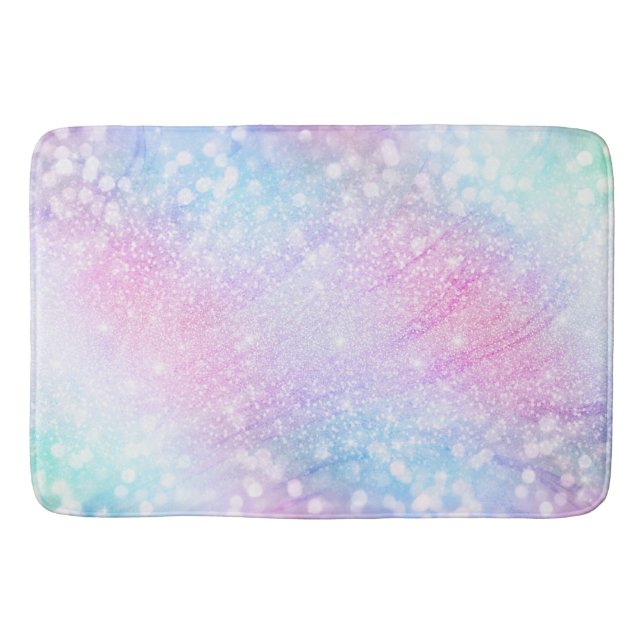 Tapis De Bain Parties scintillant Iridescente Magique Éclat rose (Devant)