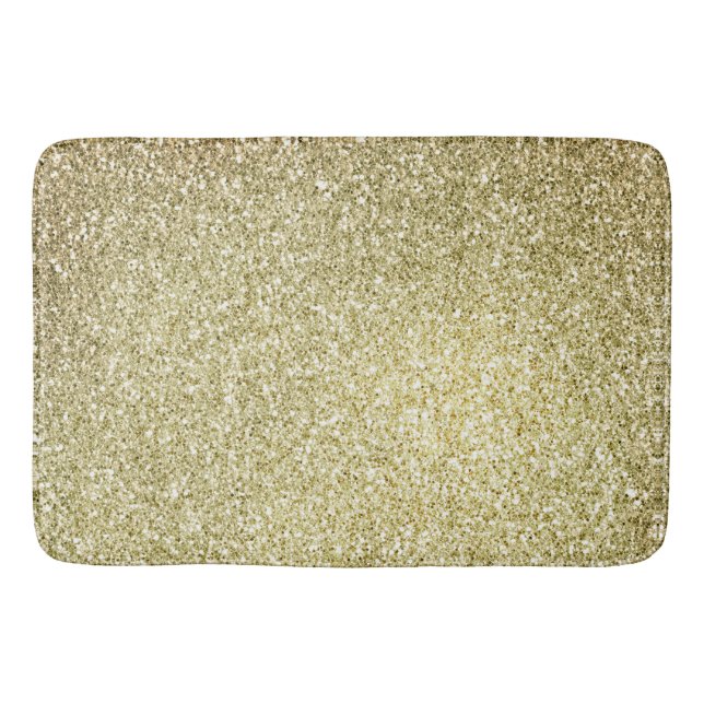 Tapis De Bain Parties scintillant Jaune Gold Glitz (Devant)