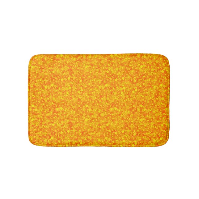 Tapis De Bain Parties scintillant Orange Et Motif Étincelle (Devant)