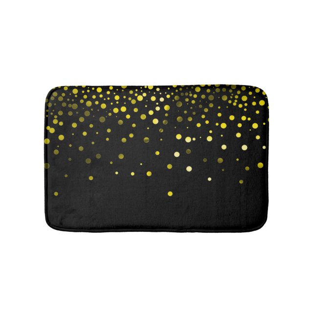 Tapis De Bain Parties scintillant personnalisée en noir et vert  (Devant)