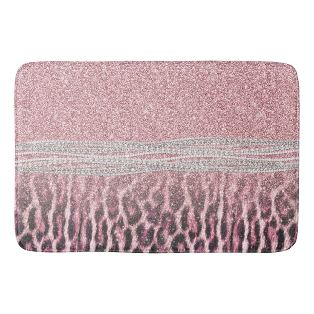 Tapis De Bain Parties scintillant poster de animal Chic Girly Ro (Devant)