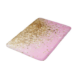 Tapis De Bain Parties scintillant rose or #1