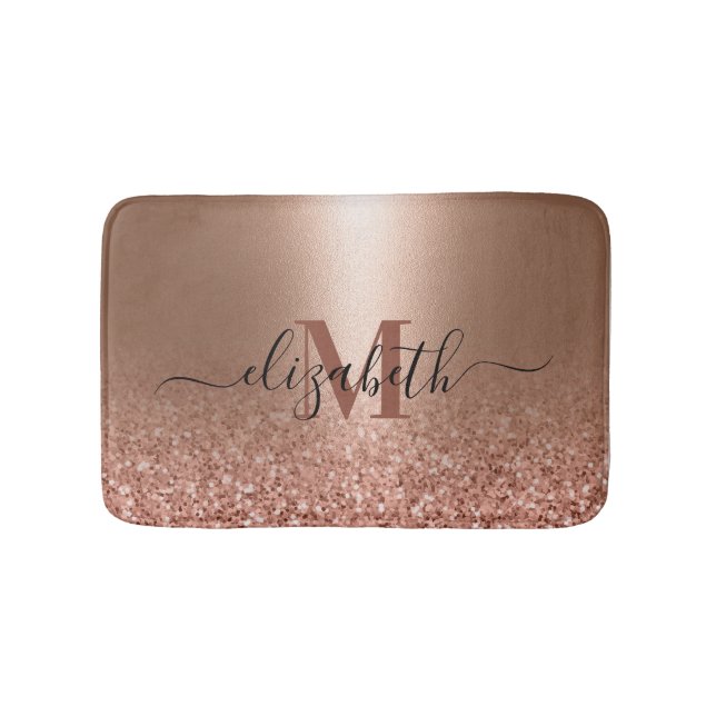 Tapis De Bain Parties scintillant rose rose Gold Faux (Devant)