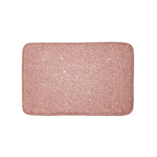 Tapis De Bain Parties scintillant rose rose or-Blush et étincell
