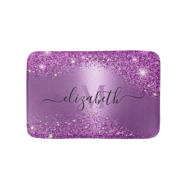 Tapis De Bain Parties scintillant violette (Devant)
