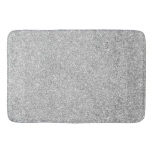 Tapis De Bain Parties scintillantes argentées élégantes