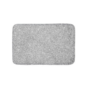 Tapis De Bain Parties scintillantes argentées élégantes