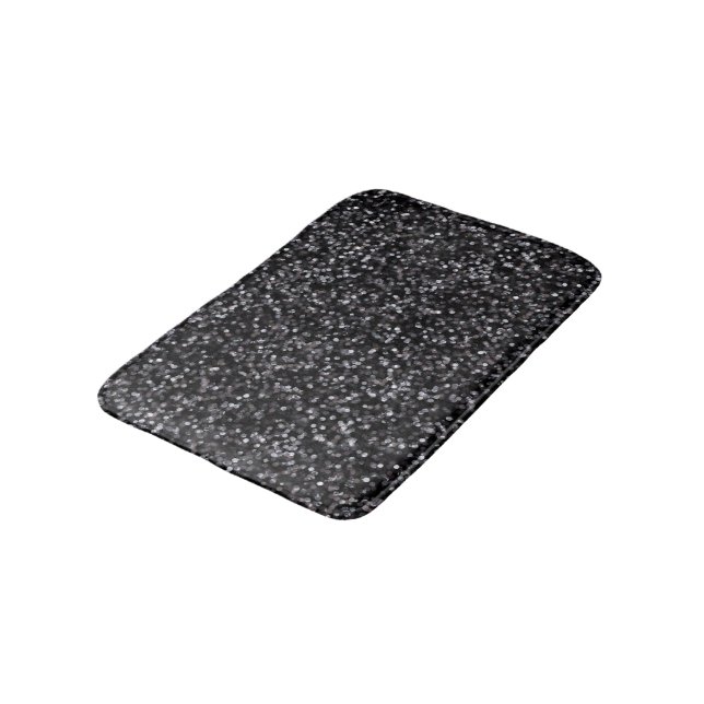 Tapis De Bain Parties scintillantes noires de scintillement (Angle)