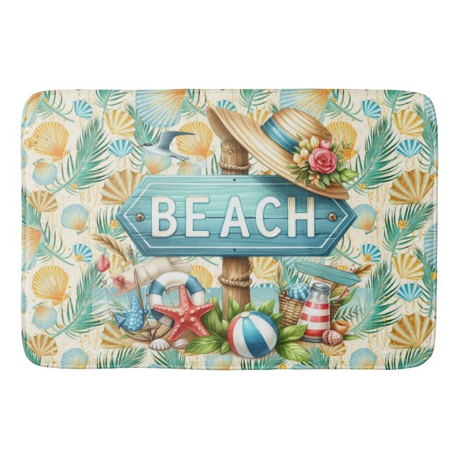 Tapis De Bain Pastel Beach Shells (Devant)
