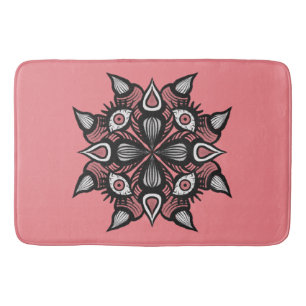 Tapis De Bain Pastel Goth Witch Design - Monstre Rose Noir