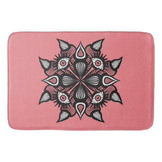 Tapis De Bain Pastel Goth Witch Design - Monstre Rose Noir