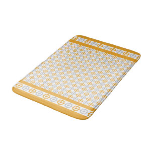 Tapis De Bain Pastel Jaune Et Gris