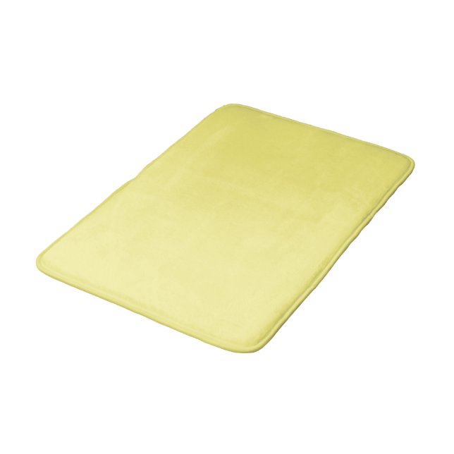 Tapis De Bain Pastel Jaune Été Couleur Solide (Angle)