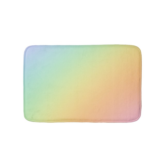 Tapis De Bain Pastel Rainbow Ombre Gradient Blur Abstract Design (Devant)