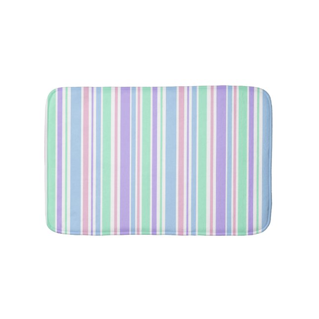 Tapis De Bain Pastel Stripes Mat (Devant)