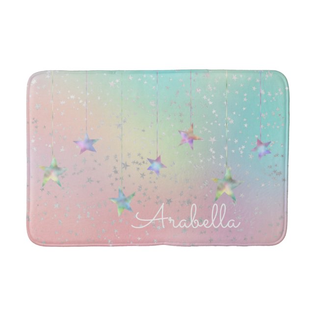 Tapis De Bain Pastel tourbillon holographique étoile ruban migno (Devant)
