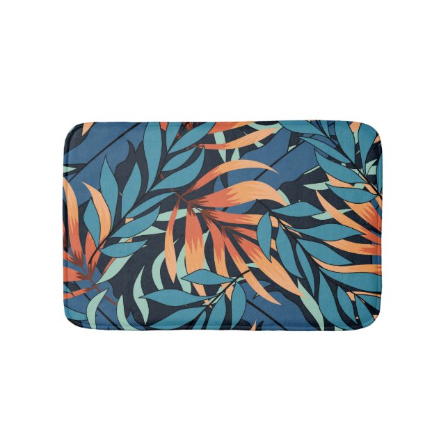 Tapis De Bain Pastel Tropical Botanical Abstrait (Devant)
